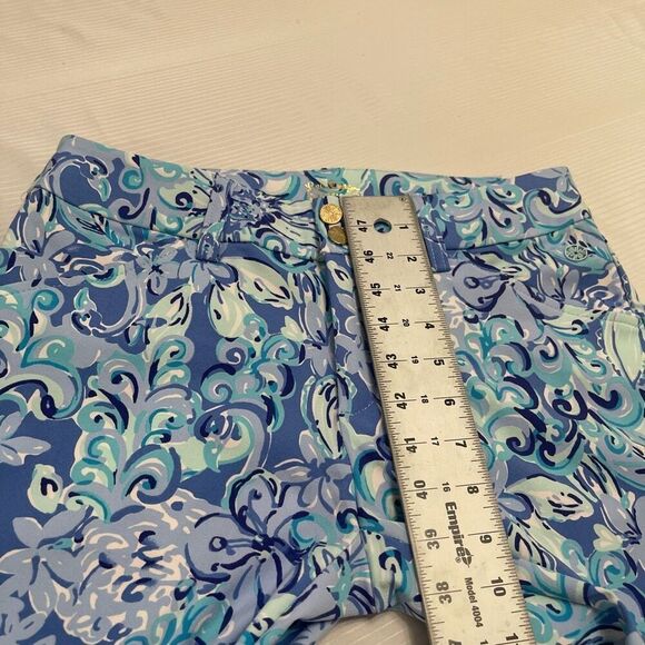 Lilly Pulitzer Luxletic Cameron Pants Saltwater Blue Suns Out Funs Out Size 2 - Picture 4 of 9